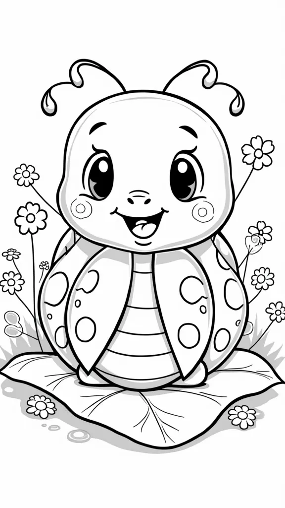 ladybug cartoon coloring pages